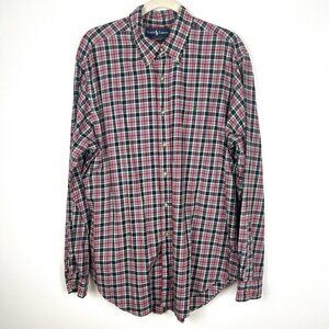Ralph Lauren Men’s Button Down Shirt Size XL CLASSIC FIT Red Plaid Long Sleeves
